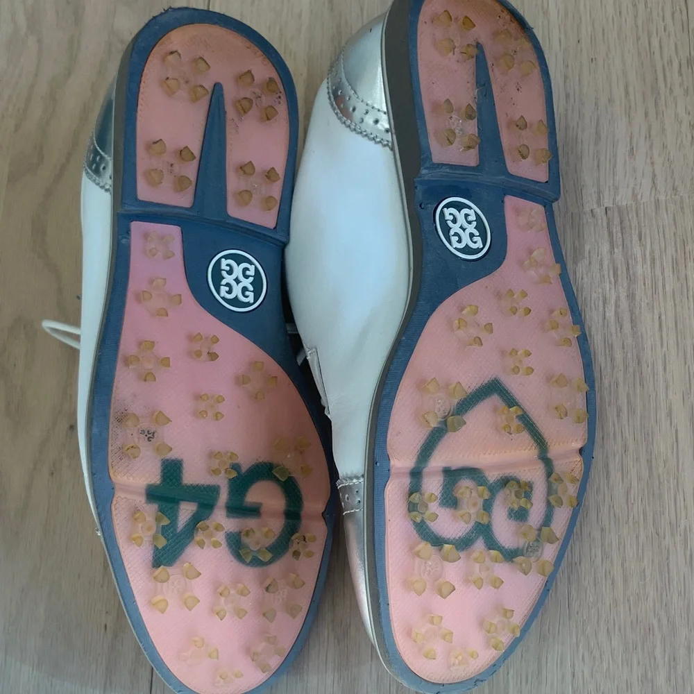 G/Fore women’s silver white cap toe golf shoes size 7 - Picture 5 of 5